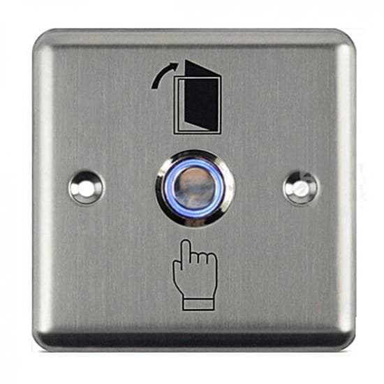 Stainless steel exit button with LED