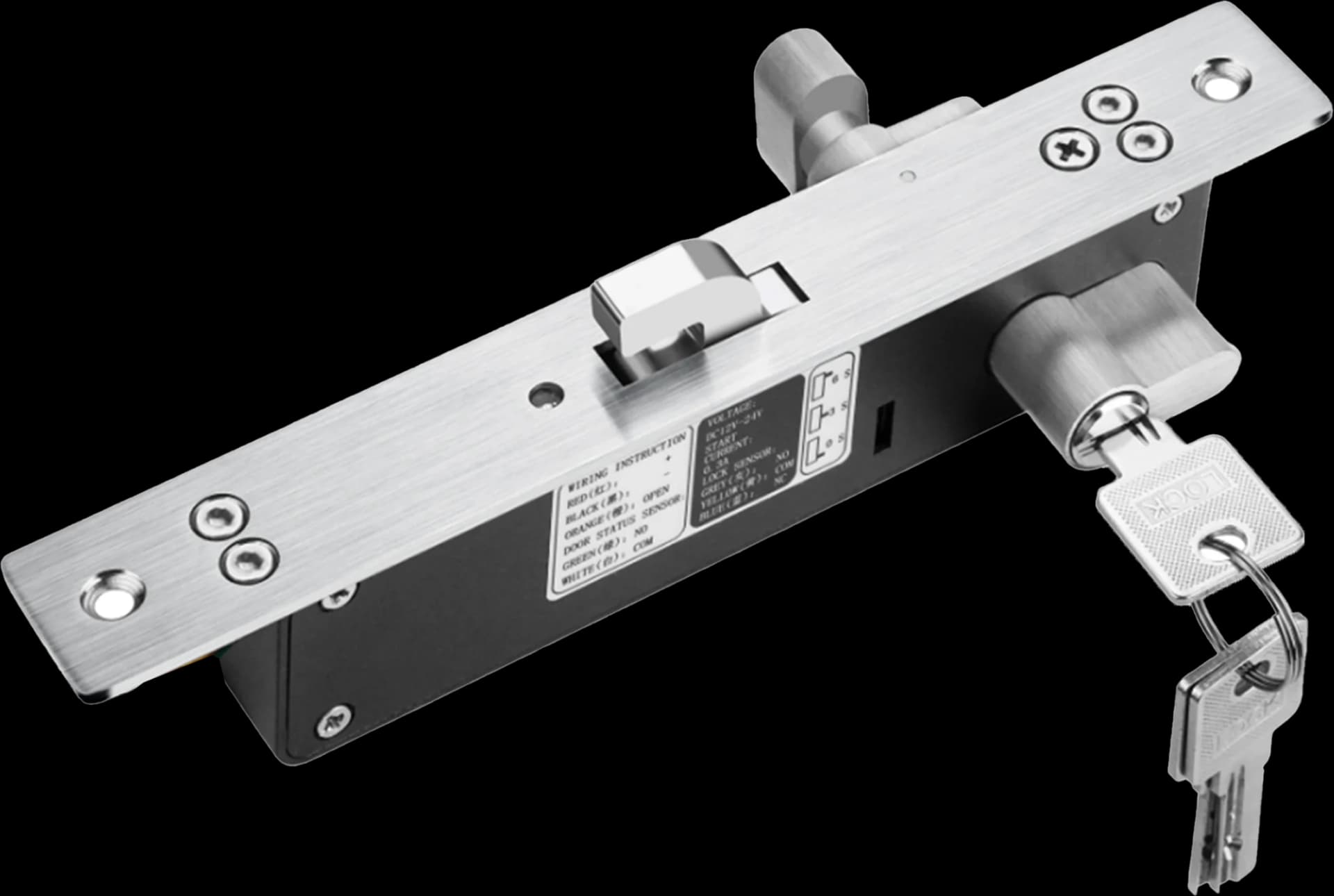 Electric Bolt Lock Hook (with key cylinder)