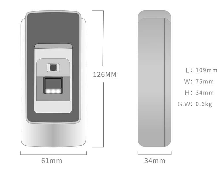 SIB F3EM-W (Fingerprint & Card Reader), image 7