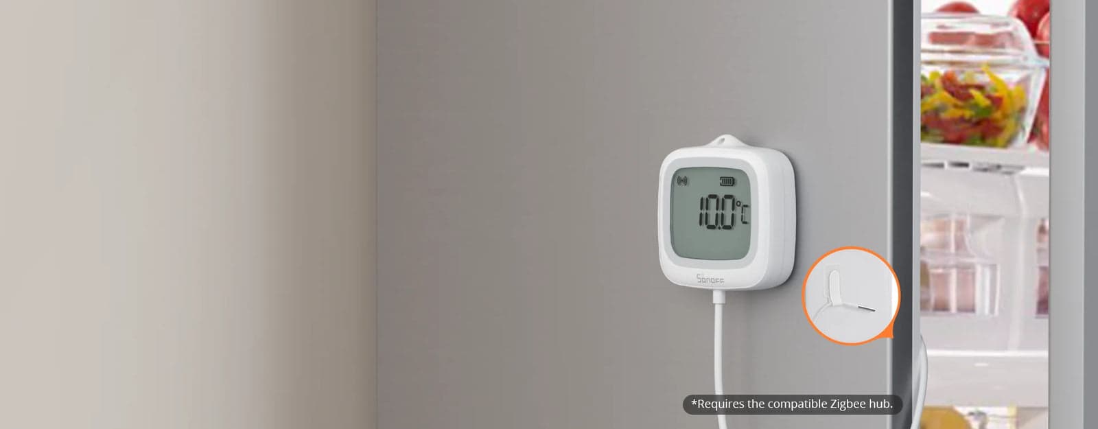 SONOFF SNZB-02LD IP65 Zigbee LCD Smart Thermometer (Probe Version), featured media 1