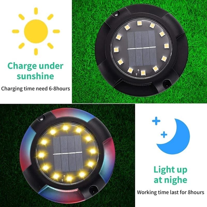 SS Circle Solar Lawn Light, image 3
