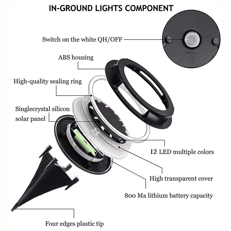 SS Circle Solar Lawn Light, image 2