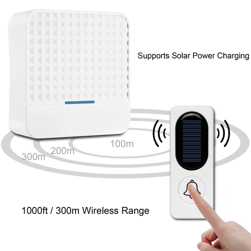 Doorbell D009 Solar Smart White, image 1